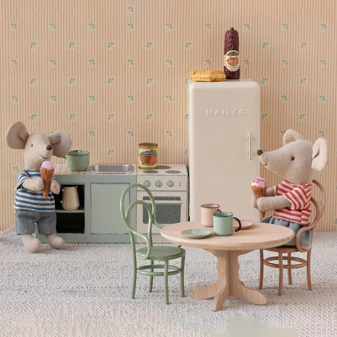 Maileg Kitchen Bundle with Little Brother and Little Sister Mouse