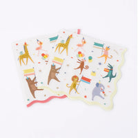 Thumbnail for Meri Meri Animal Parade Large Napkins 271192