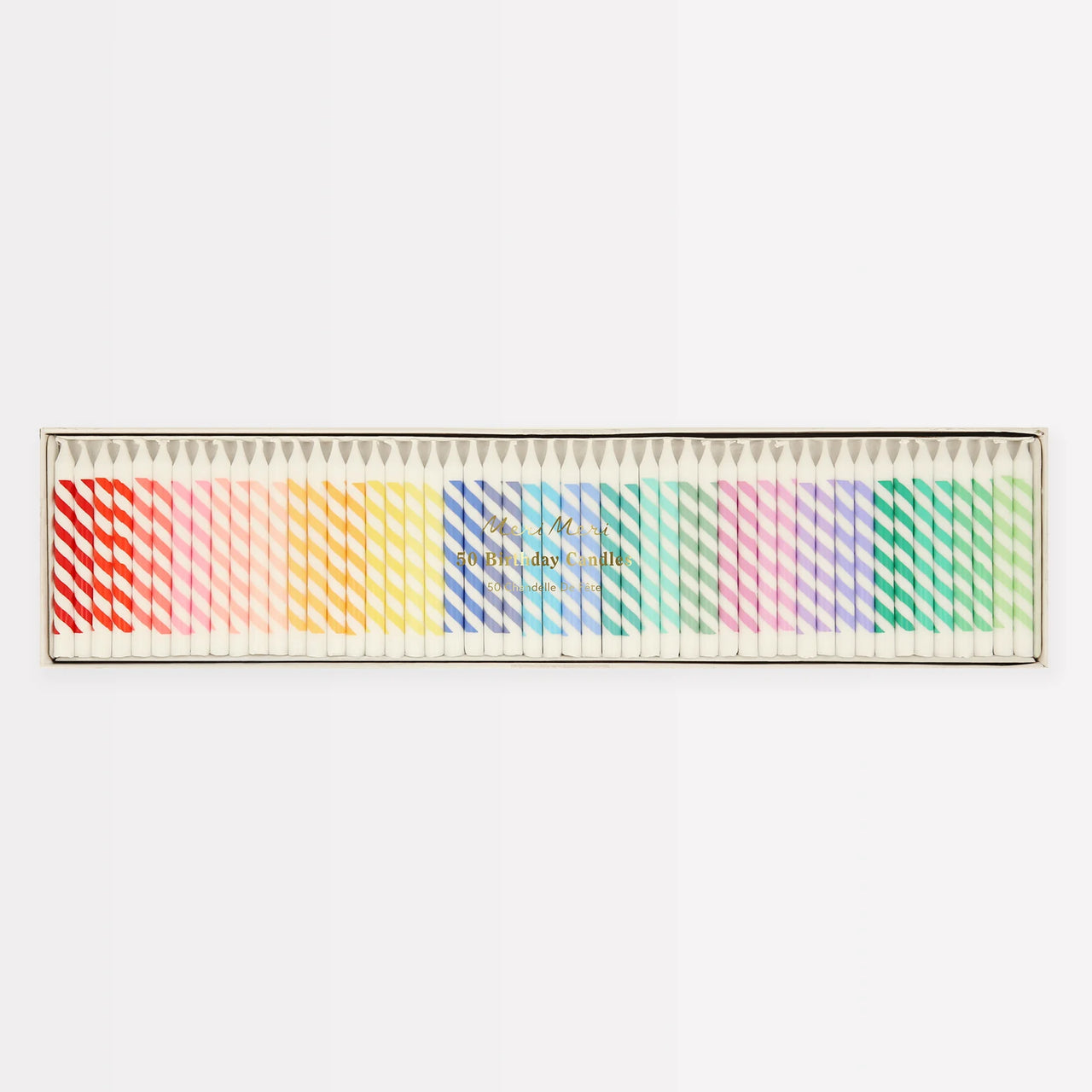 Meri Meri Rainbow Striped Mini Candles 271372