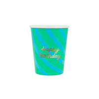 Thumbnail for Stripe Happy Birthday Cups