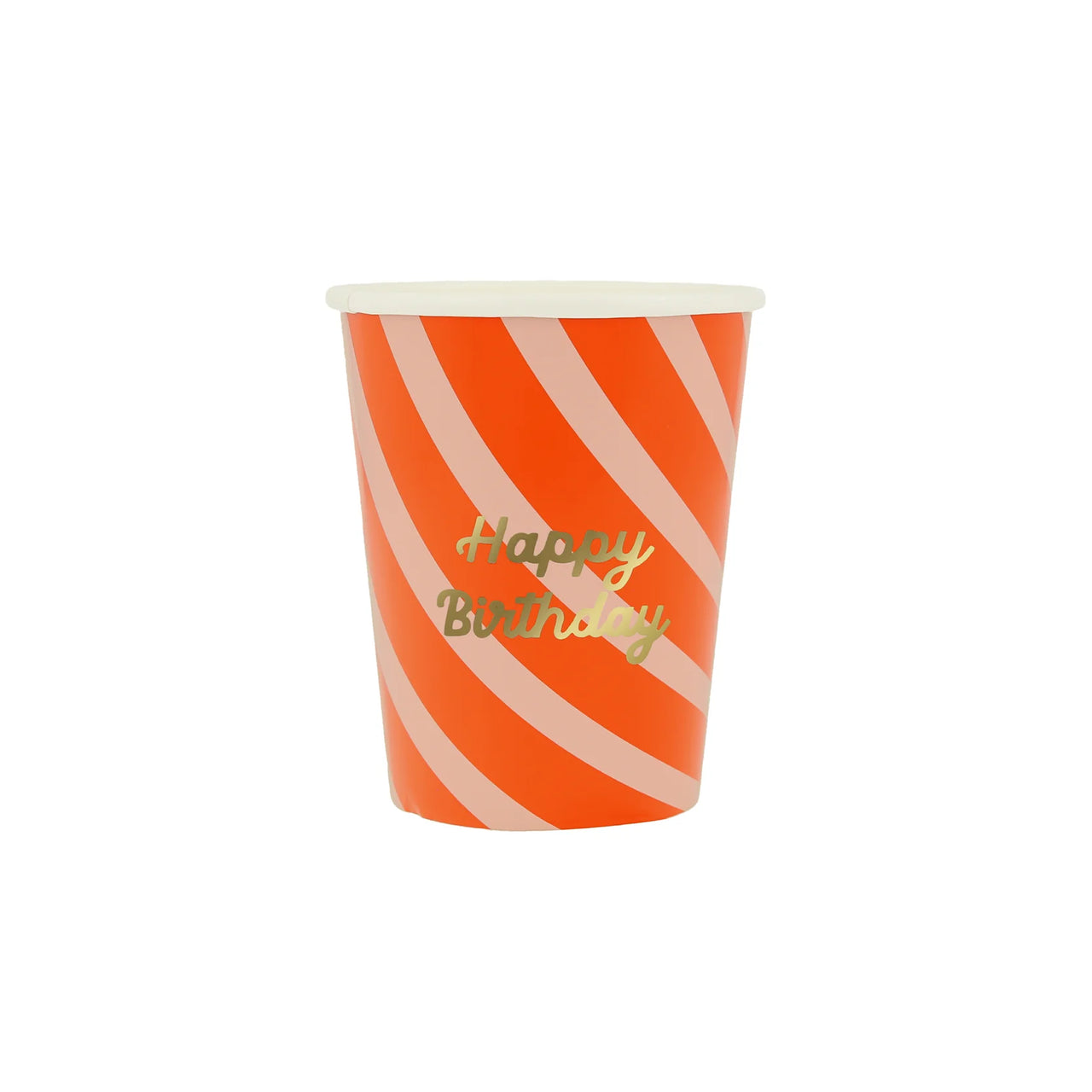 Stripe Happy Birthday Cups