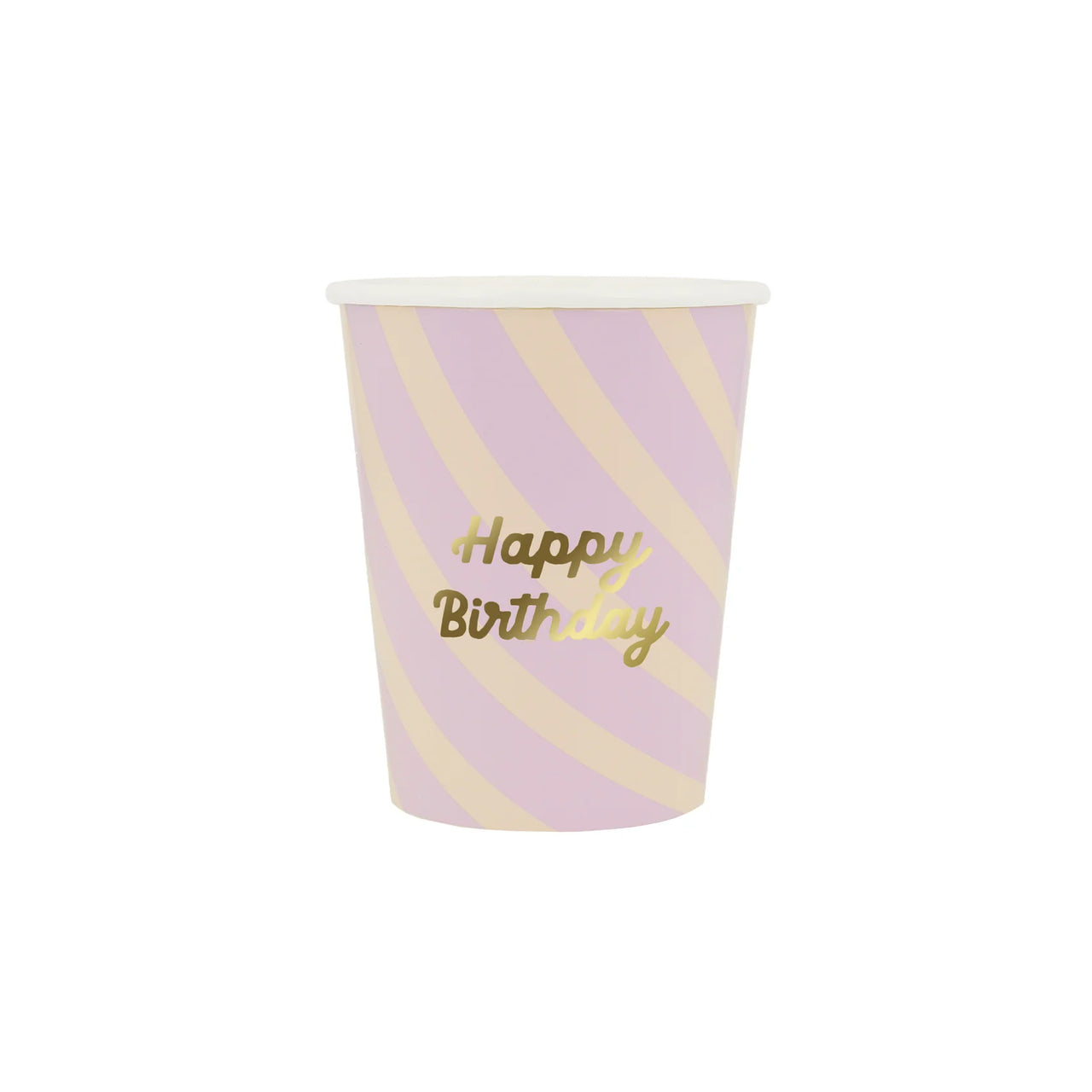 Stripe Happy Birthday Cups