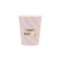 Thumbnail for Stripe Happy Birthday Cups