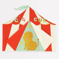 Thumbnail for Meri meri Circus Shaped Big Top Napkins 276341