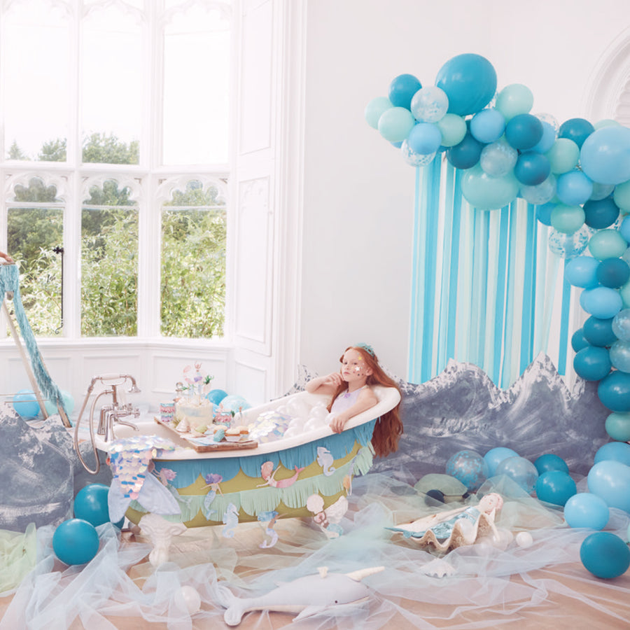 Blue Balloons & Streamers Kit (set of 52 balloons)