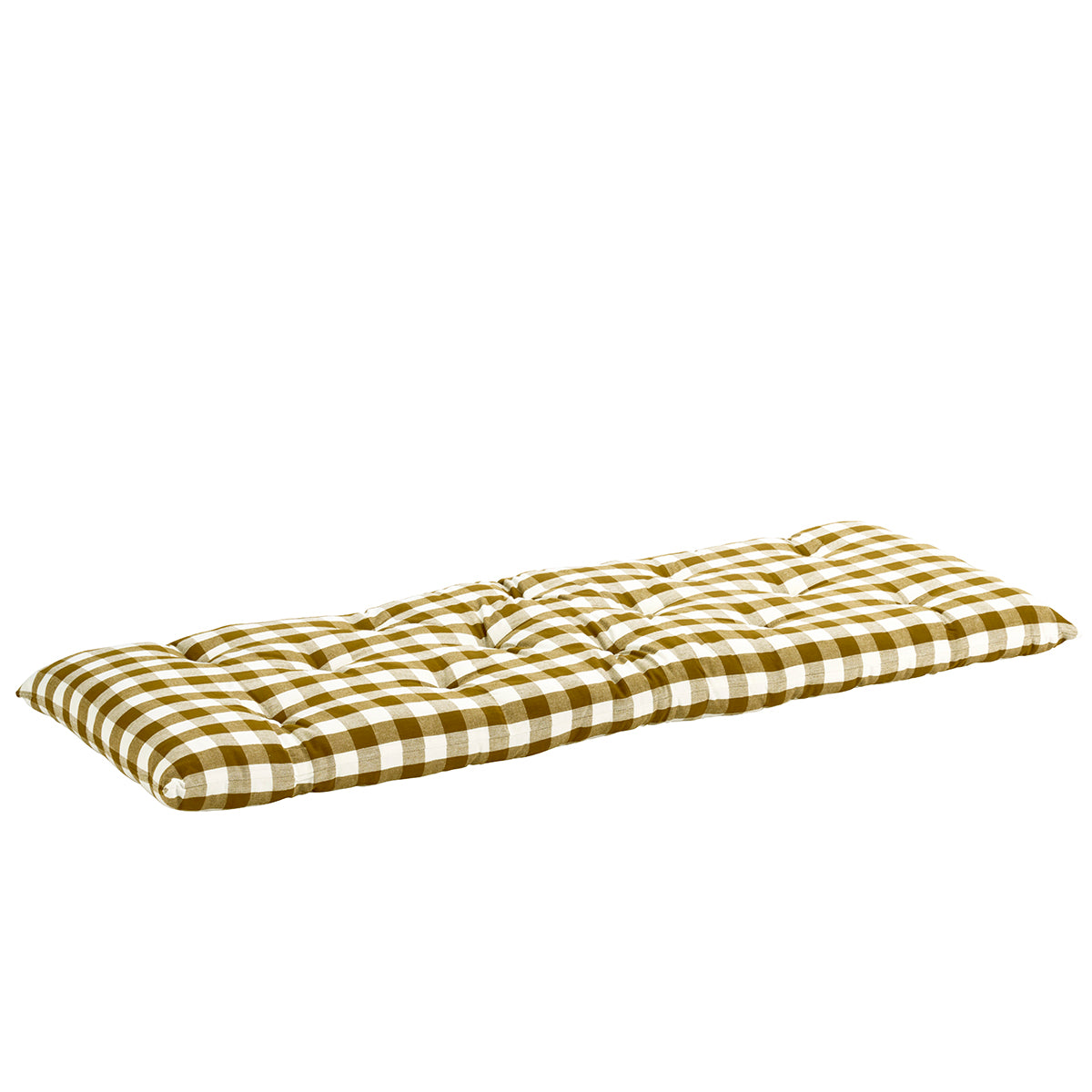 Cotton Mattress - Mustard and White Check