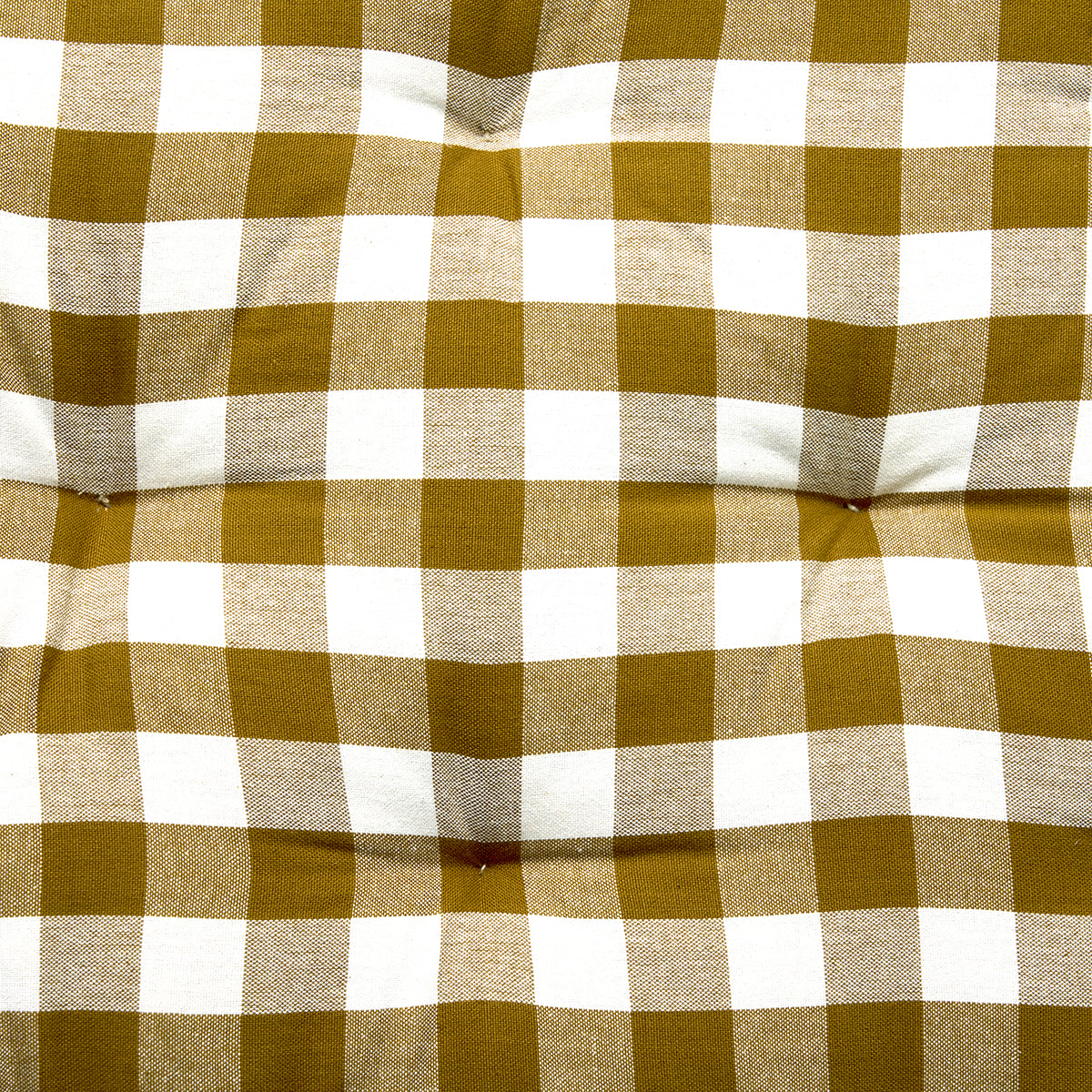 Cotton Mattress - Mustard and White Check