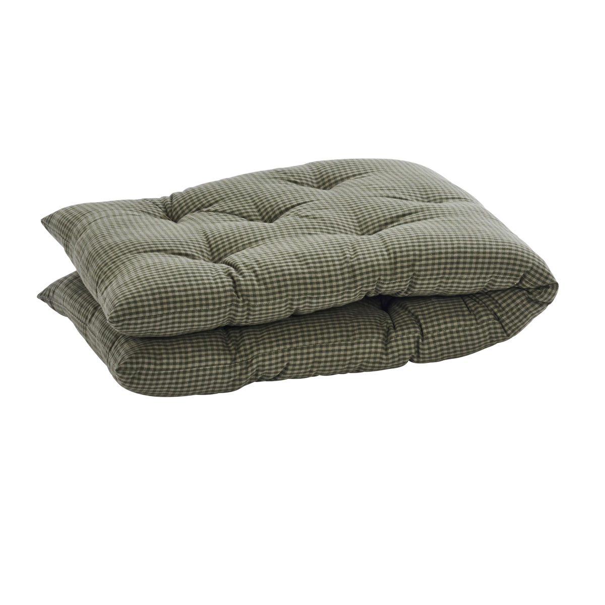 Checked Cotton Mattress -  Dark Green, Laurel Green 45x125 cm