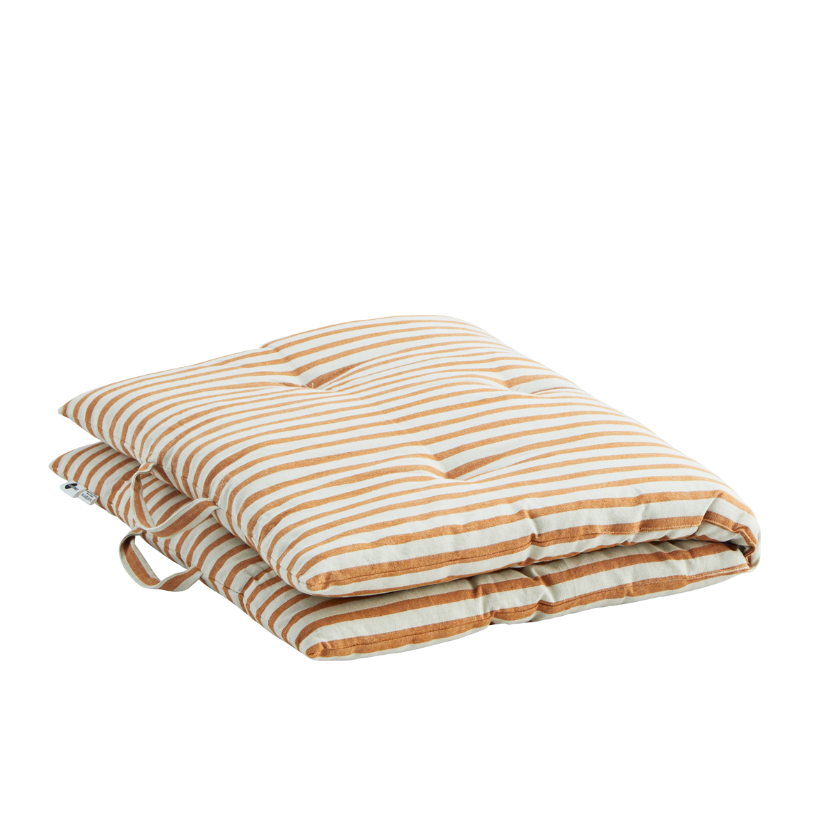 Striped Cotton Mattress Dark Honey 60cm x 100cm