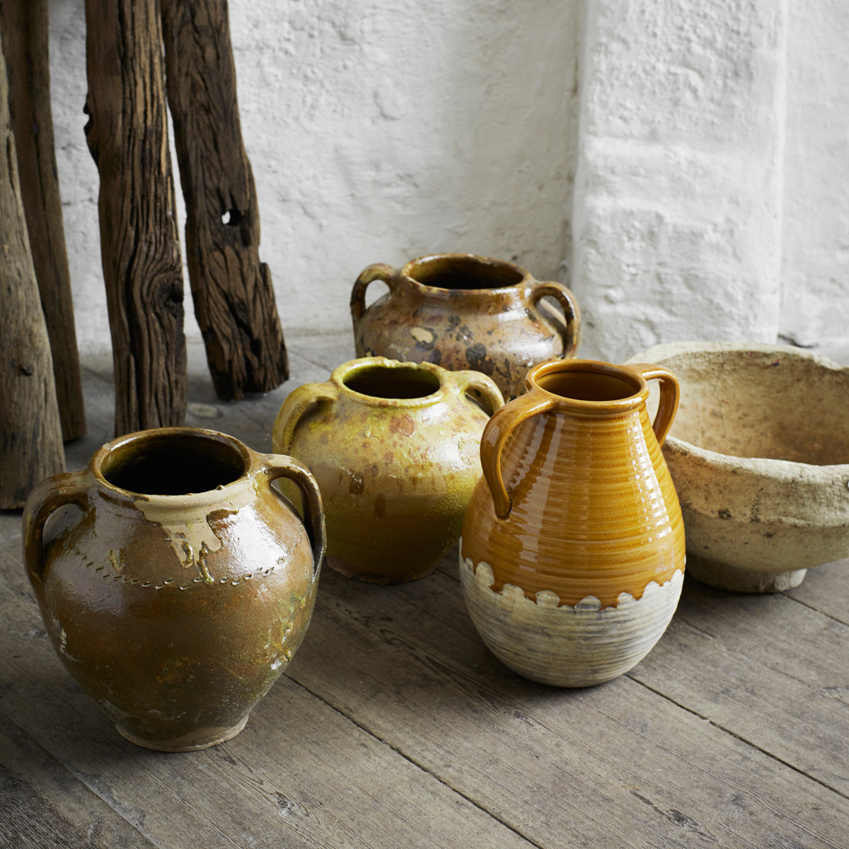 madam stoltz Stoneware Vase With Handles
