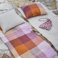 Thumbnail for Linen Cushion -  Burnt Orange, Lilac, Bordeaux