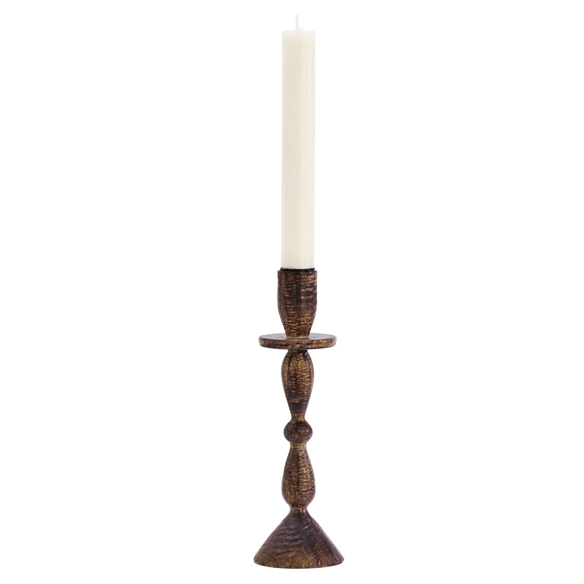 Wooden Candler Holder - H:23 cm