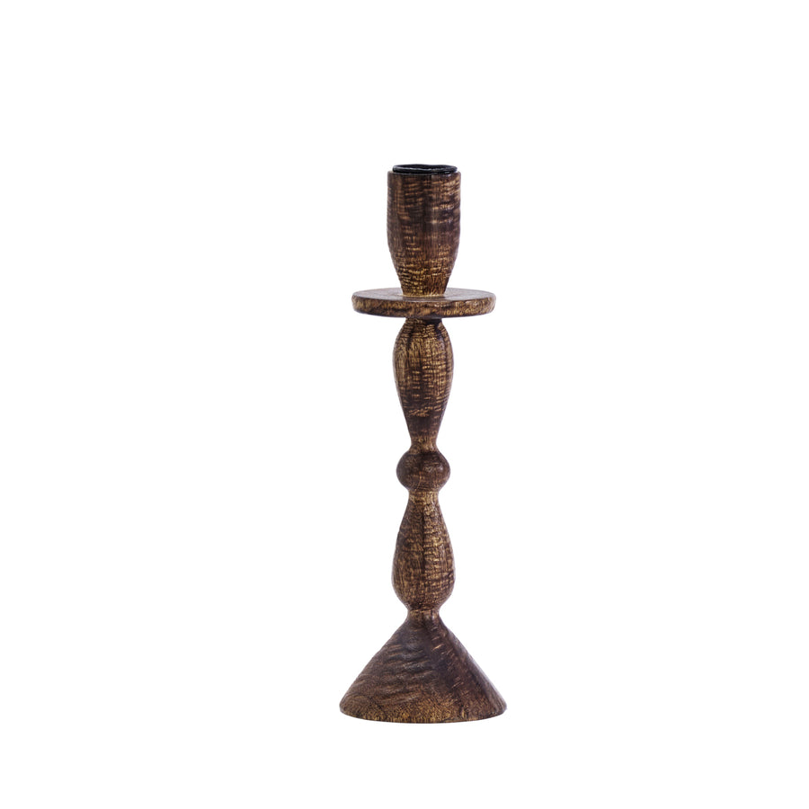 Wooden Candler Holder - H:23 cm