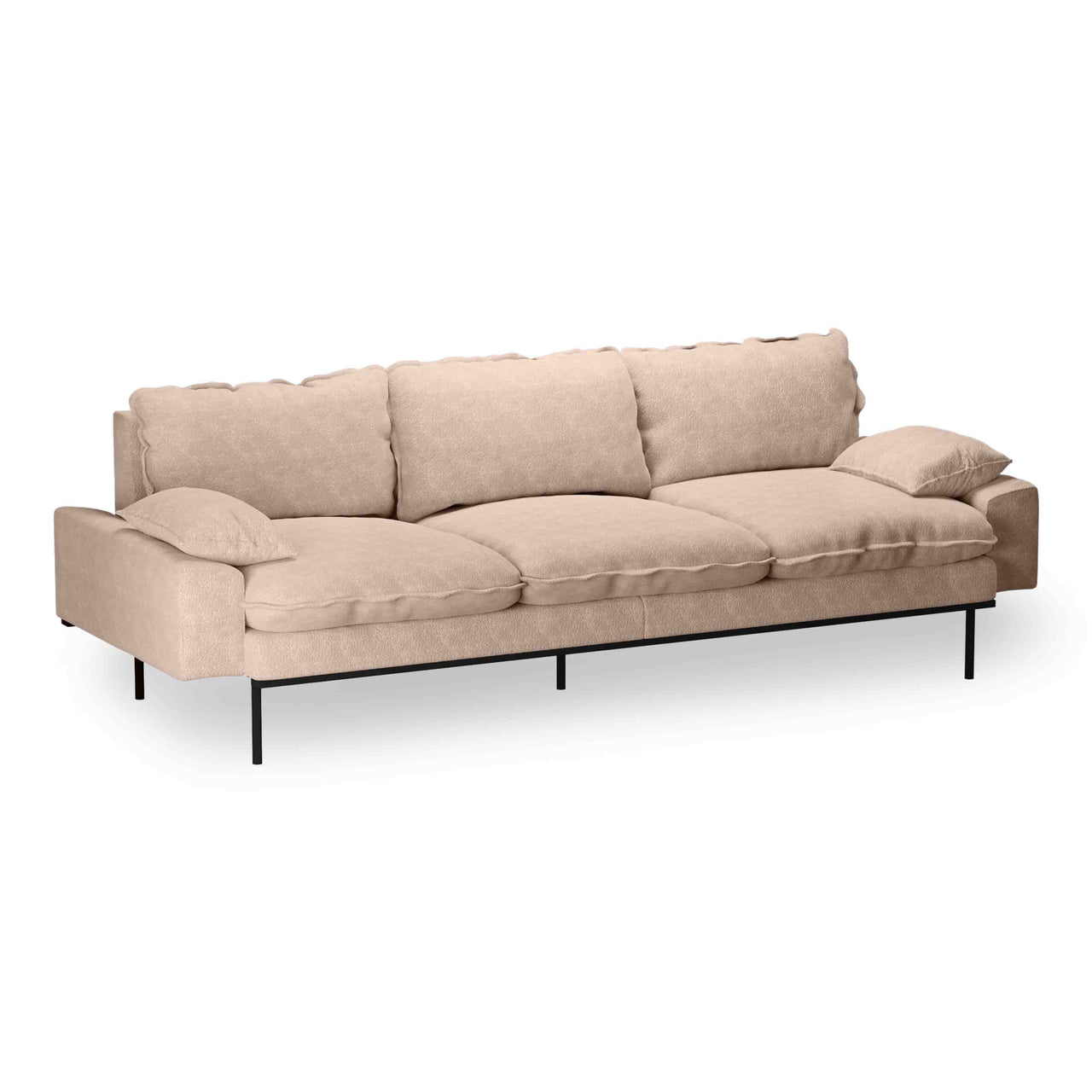 HKLIVING Retro Sofa 3 Seats Boucle, Taupe – Folk Interiors