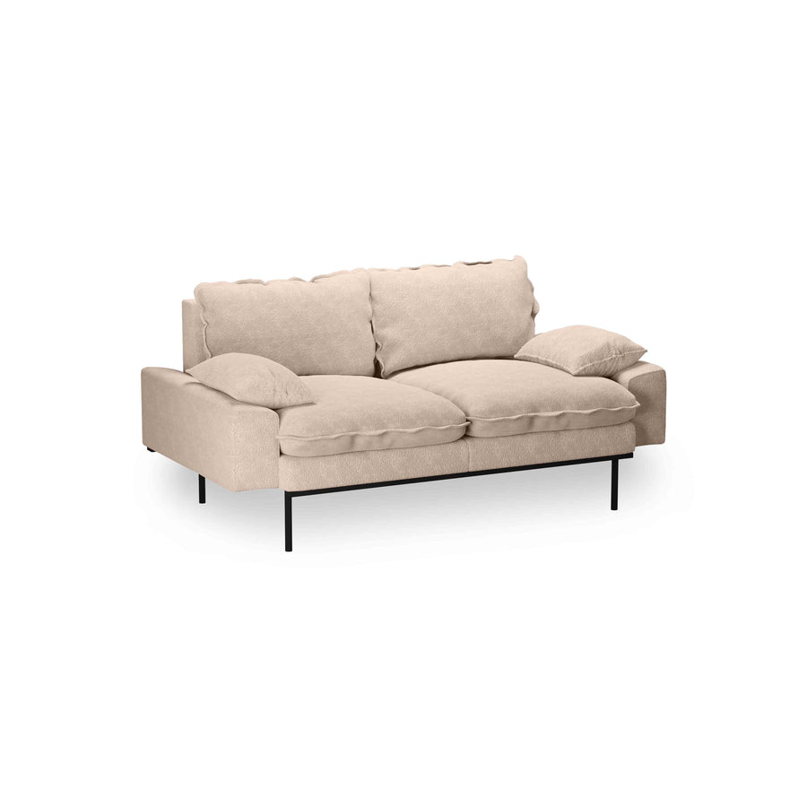Retro Sofa 2 Seats Boucle, Taupe