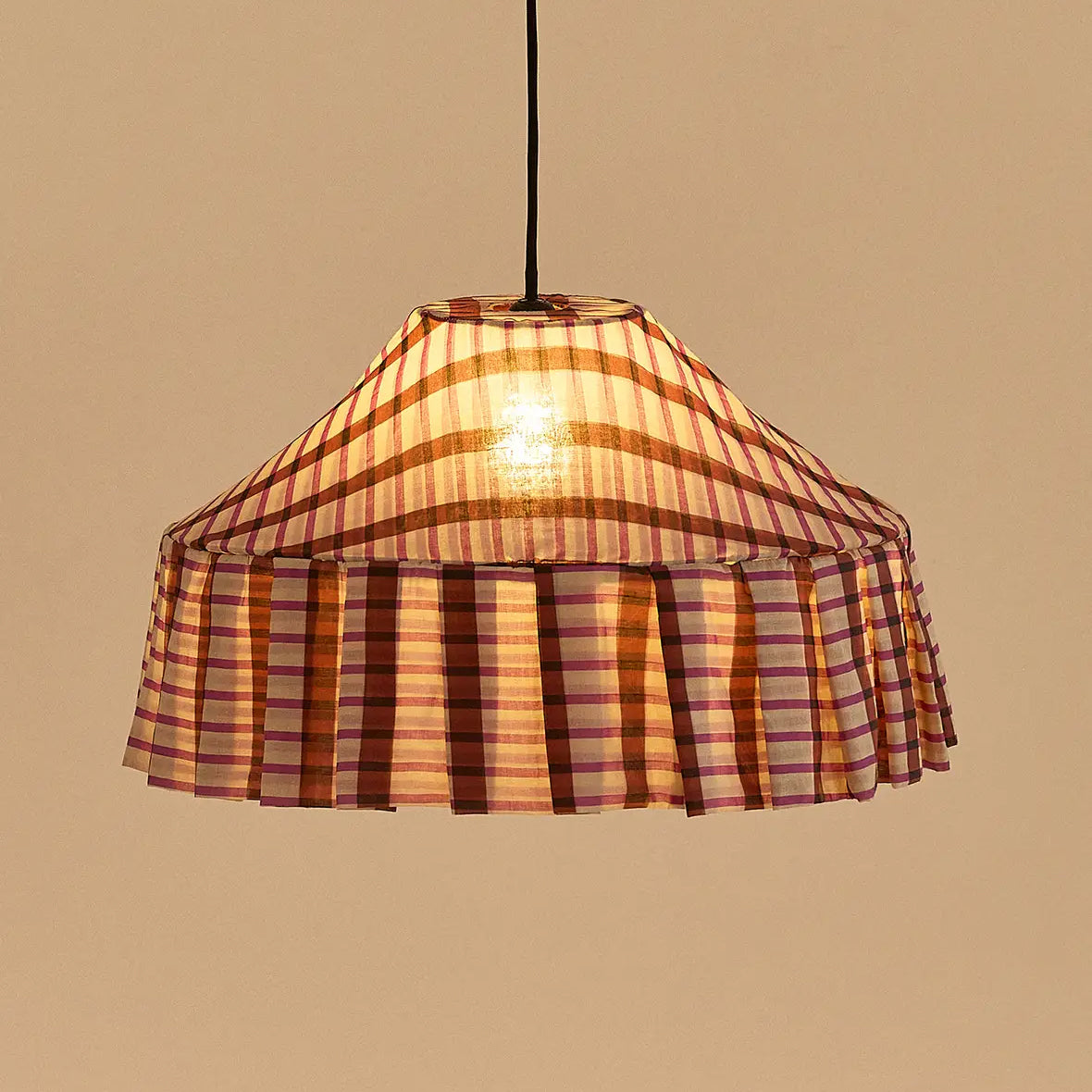Pendant Lampshade Diam. 50cm Nicole - Brown Purple Mosaic