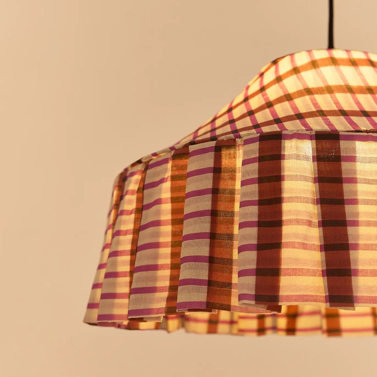 Pendant Lampshade Diam. 50cm Nicole - Brown Purple Mosaic