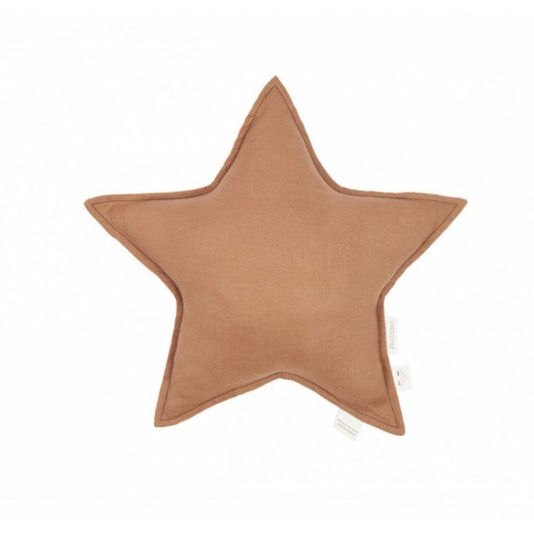 Linen Français Star Cushion - Noisette