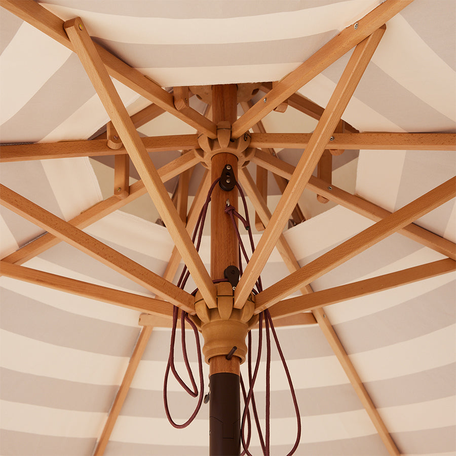 Striped Patio Umbrella Stracciatella