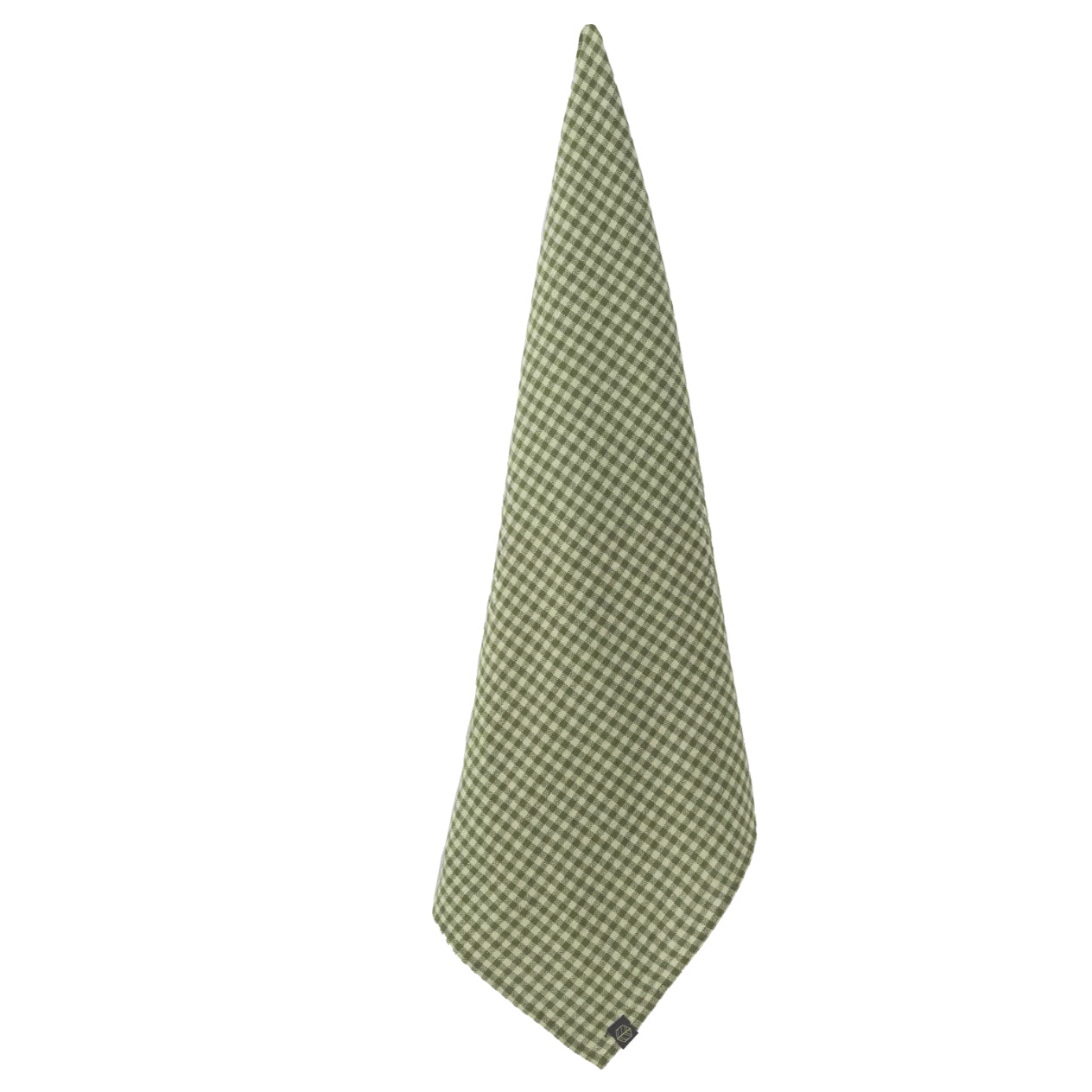 Checked Linen Kitchen Towel PIANA II Pesto