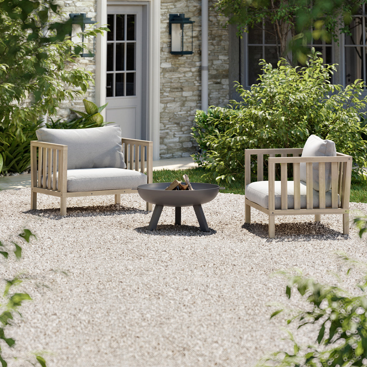 Garden Trading Porthallow Armchairs Set of Two Outdoor Furniture