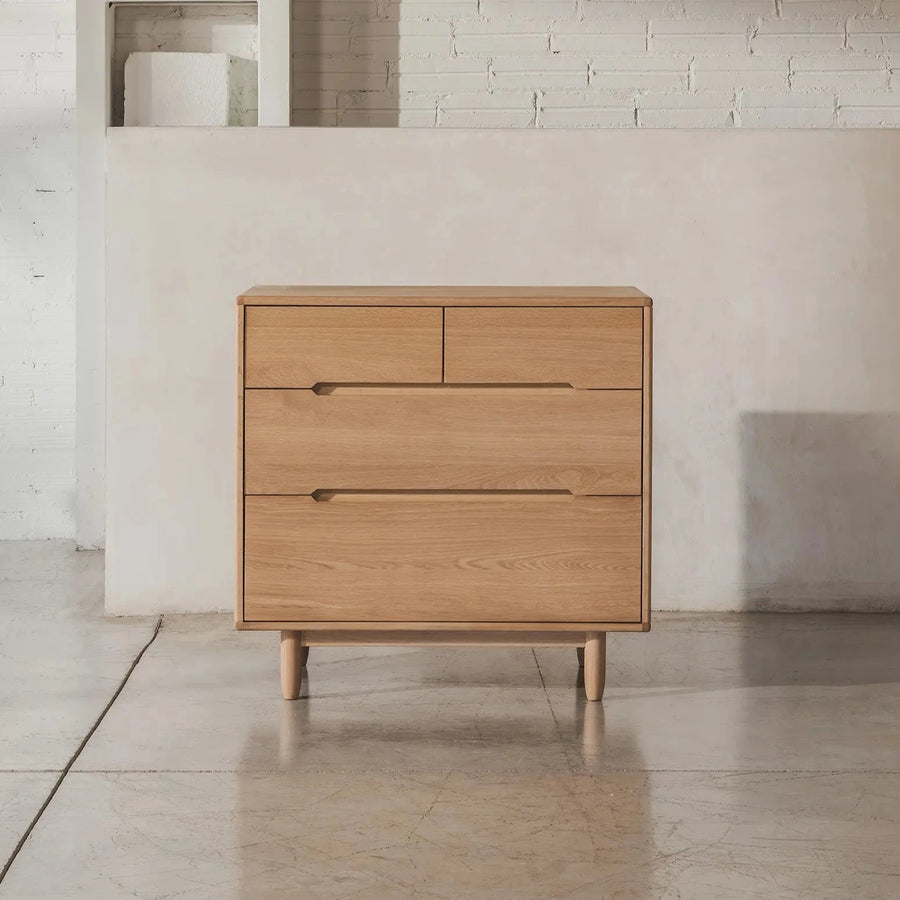 Pure Oak Wood Four Door Dresser