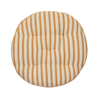 Thumbnail for Round Cotton Chair Pad - Off white, Dark Honey