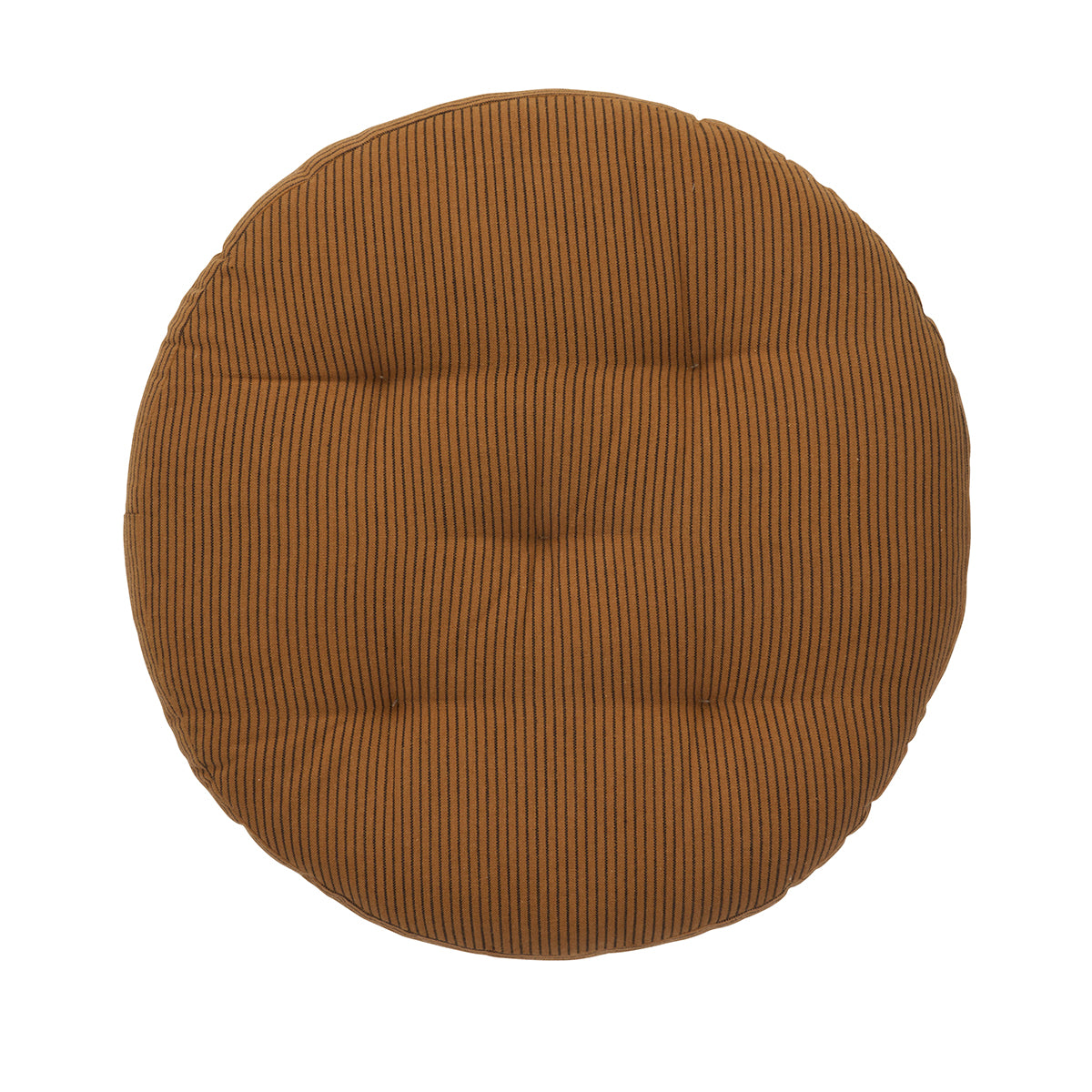 Round Cotton Chair Pad - Sugar Almond, Black