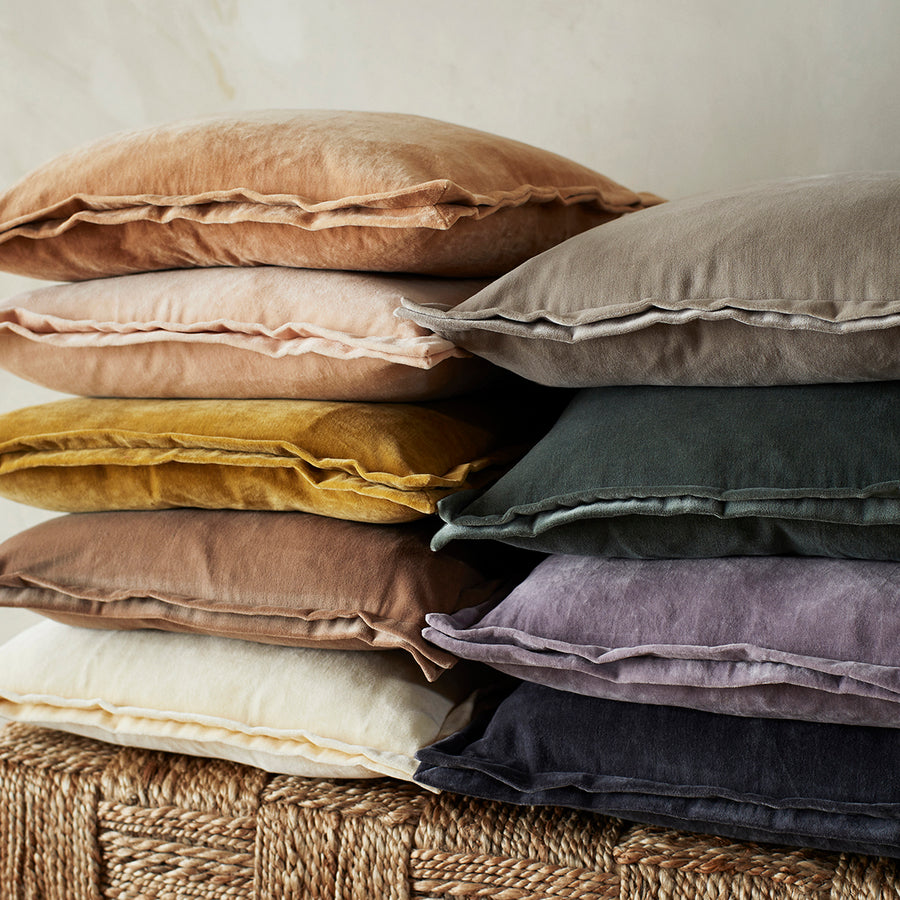 Velvet Cushion - Melon