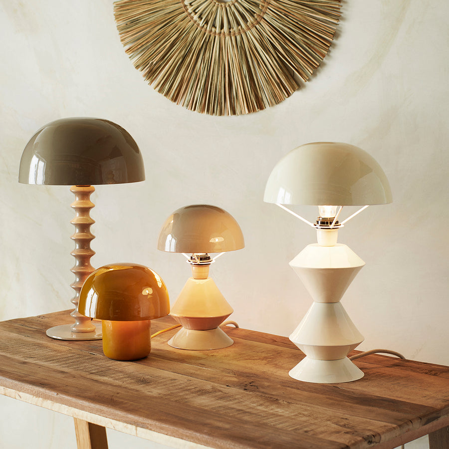 Enamel Table Lamp - Dark Mustard