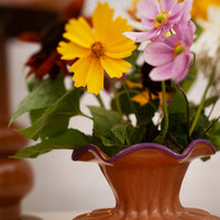 Thumbnail for Sculptured Glass Vase Apricot