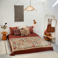 Thumbnail for Ruffle Cushion - Maroon
