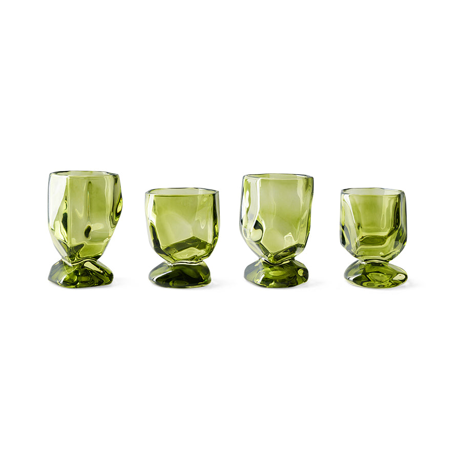 Glasses, Emerald Nienke Sikkema for HKLIVING, Set of 4
