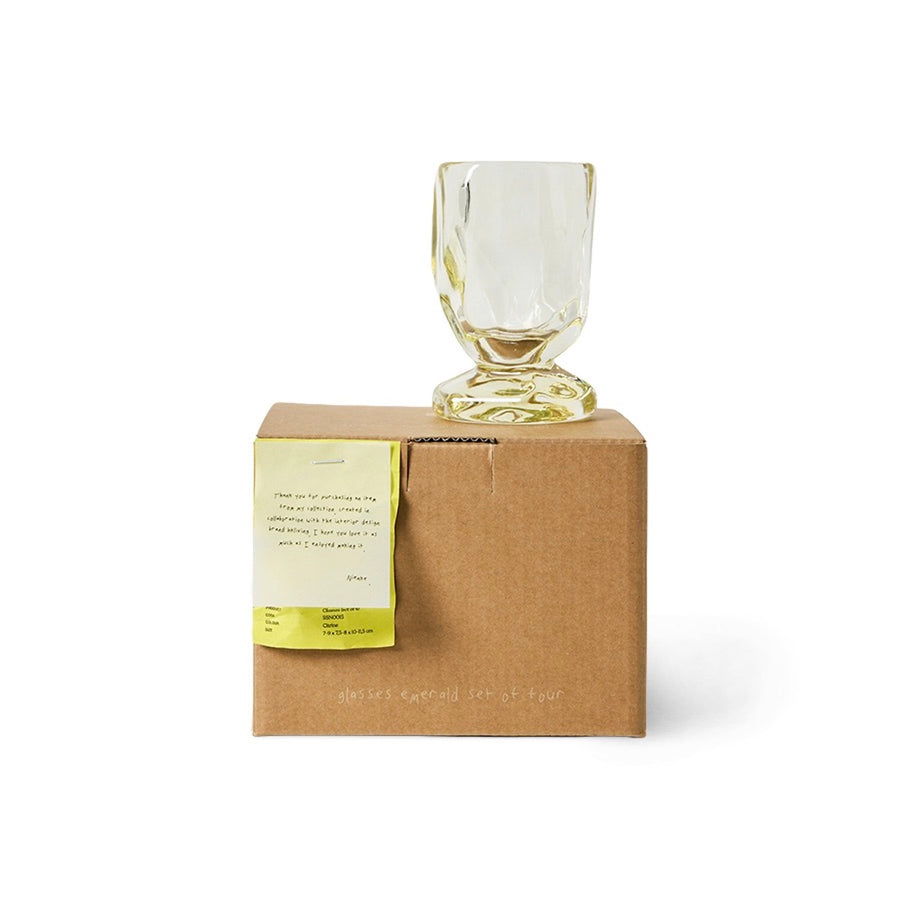 Glasses, Citrine Nienke Sikkema for HKLIVING, Set of 4