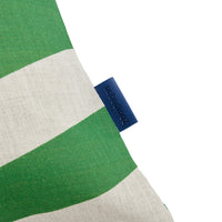Thumbnail for Stanley French Linen Square Cushion - Green Diagonal Tiles