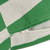Thumbnail for Stanley French Linen Square Cushion - Green Diagonal Tiles