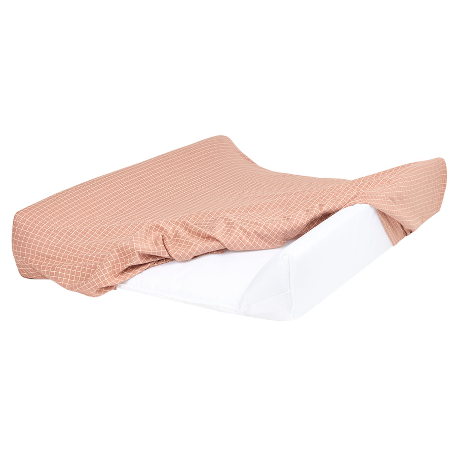 Nobodinoz Changing Cover Stories Limited edition - Organic Cotton Jersey Pink Cream Grid