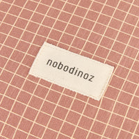 Thumbnail for Nobodinoz Changing Cover Stories Limited edition - Organic Cotton Jersey Pink Cream Grid