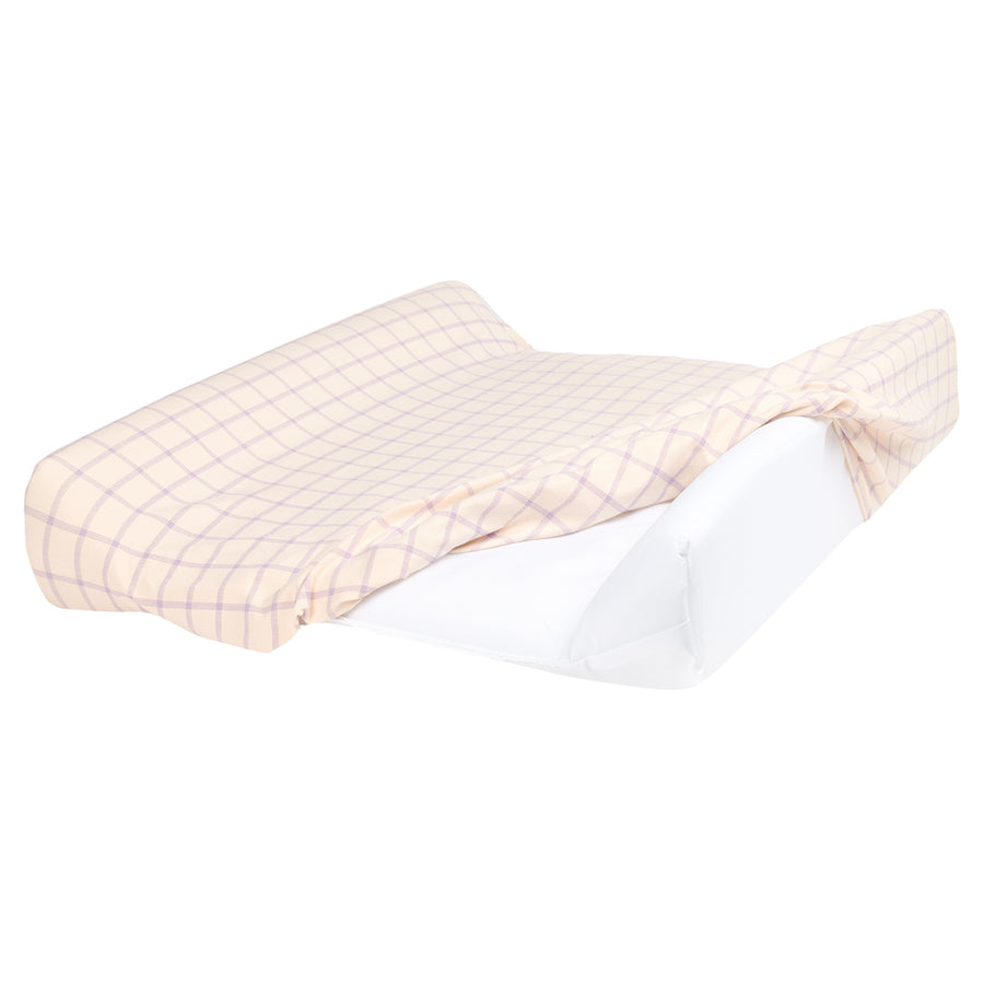 Changing Cover Stories Limited edition - Organic Cotton Powder Mauve Grid