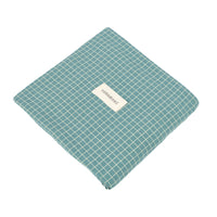 Thumbnail for Nobodinoz Changing Cover Stories Limited edition - Organic Cotton Jersey Teal ream Grid