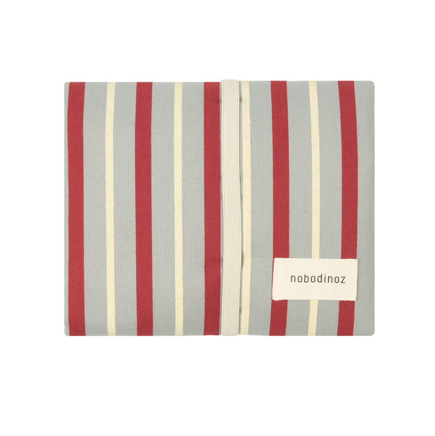 Nobodinoz Stories Waterproof Changing Pad - blue red stripes