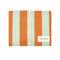 Thumbnail for Nobodinoz Stories Waterproof Changing Pad - Green Orange Stripes