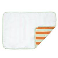 Thumbnail for Nobodinoz Stories Waterproof Changing Pad - Green Orange Stripes