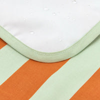 Thumbnail for Nobodinoz Stories Waterproof Changing Pad - Green Orange Stripes