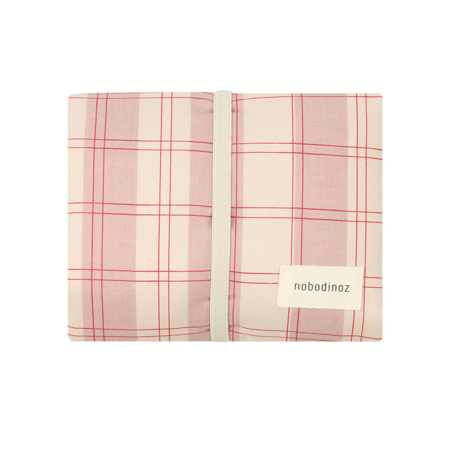 Stories Waterproof Changing Pad - Powder Red Checks
