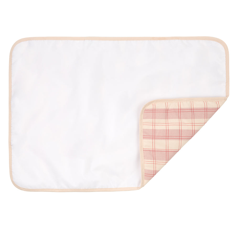 Stories Waterproof Changing Pad - Powder Red Checks