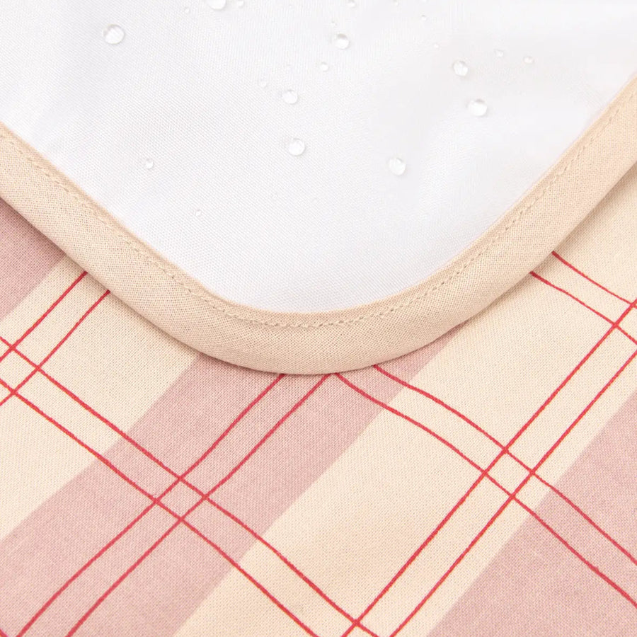 Stories Waterproof Changing Pad - Powder Red Checks