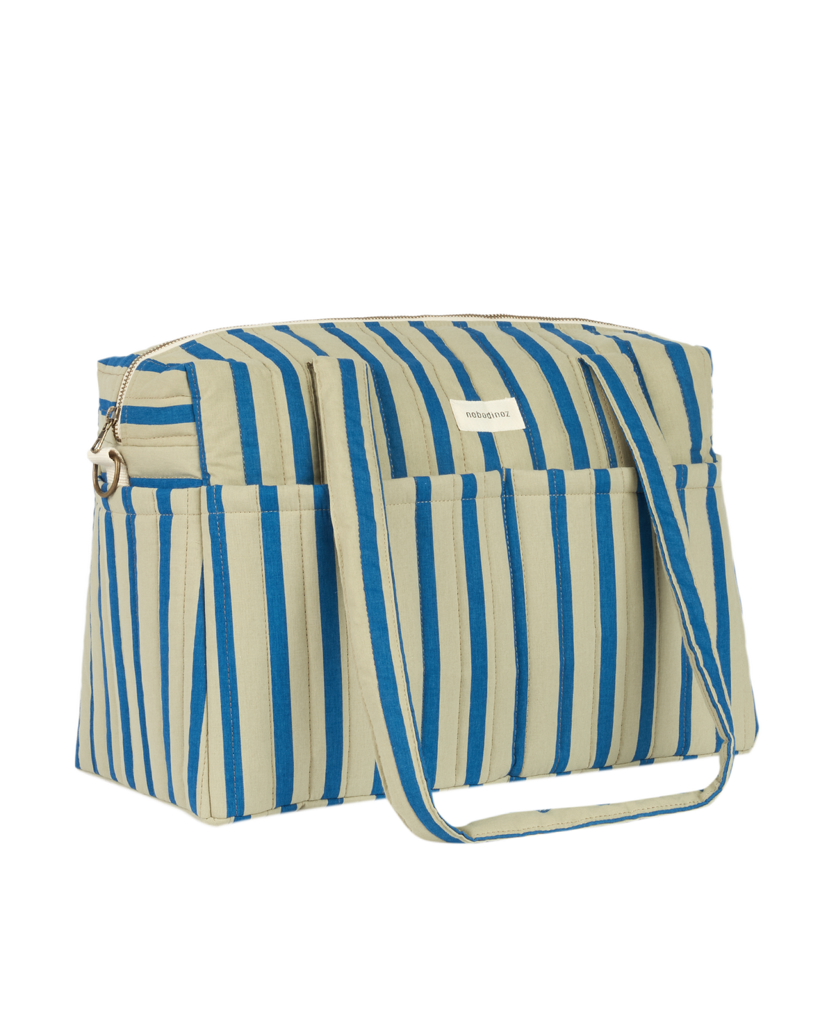 Stories Ltd Edition Stroller Bag Green Blue Stripes