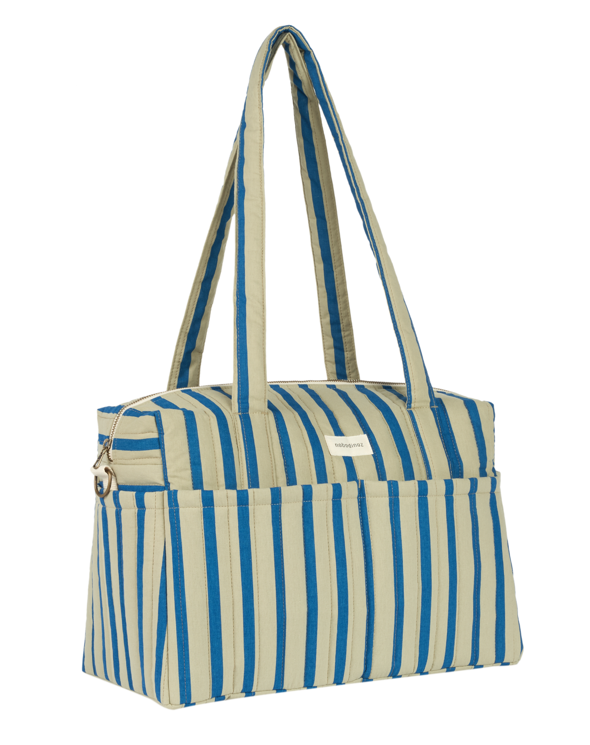 Stories Ltd Edition Stroller Bag Green Blue Stripes