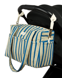 Thumbnail for Stories Ltd Edition Stroller Bag Green Blue Stripes